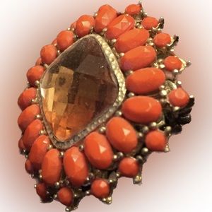 🌼🧡 Orange Blossom: Flower Ring with a Stretchy Twist – Embrace Nature's Beauty